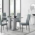 Imperia 4 Grey Dining Table and 4 Grey Milan Black Leg Chairs