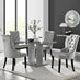 Imperia 4 Grey Dining Table and 4 Grey Belgravia Black Leg Chairs