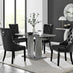 Imperia 4 Grey Dining Table and 4 Black Belgravia Black Leg Chairs
