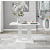 White Imperia 4 Table & 4 Elephant Grey Belgravia Chairs