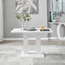 Imperia Rectangular White High Gloss 4 Seater Dining Table