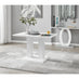 White Imperia 4 Table & 4 Elephant Grey Belgravia Chairs
