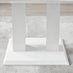 Imperia 4 Modern White High Gloss Dining Table And 4 White Corona Gold Chairs Set