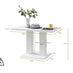 Imperia 4 Modern White High Gloss Dining Table And 4 Black Lorenzo Chrome Dining Chairs Set