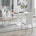 Imperia 4 Modern White High Gloss Dining Table And 4 White Milan Chairs Set
