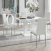 Imperia 4 Modern White High Gloss Dining Table And 4 White Milan Chairs Set