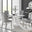 White Imperia 4 Table & 4 Elephant Grey Belgravia Chairs