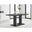 Imperia 6 Black Dining Table and 6 Black Milan Black Leg Chairs