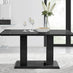 Imperia Black High Gloss Dining Table And 6 Black Modern Lorenzo Dining Chairs Set