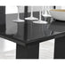 Imperia High Gloss Black Dining Table & 6 Grey Calla Black Leg Chairs