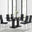 Imperia Black High Gloss Dining Table And 6 Black Milan Dining Chairs Set