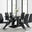 Imperia Black High Gloss Dining Table And 6 Black Luxury Willow Dining Chairs Set