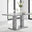 Imperia Grey Modern High Gloss Dining Table And 6 Cappuccino Beige Lorenzo Dining Chairs Set