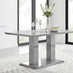 Imperia Grey Modern High Gloss Dining Table And 6 Cappuccino Beige Lorenzo Dining Chairs Set