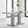 Imperia 6 Grey Dining Table and 6 Navy Pesaro Black Leg Chairs