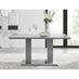 Imperia 6 Grey Dining Table and 6 Green Pesaro Silver Leg Chairs