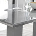 Imperia 6 Grey Dining Table and 6 Navy Pesaro Black Leg Chairs