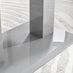 Imperia 6 Grey Dining Table and 6 Navy Pesaro Black Leg Chairs