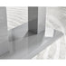 Imperia Grey Modern High Gloss Dining Table And 6 White Lorenzo Dining Chairs Set