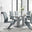Imperia 6 Grey Dining Table and 6 Grey Willow Chairs