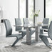 Imperia 6 Grey Dining Table and 6 Grey Willow Chairs