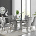 Imperia 6 Grey Dining Table and 6 Grey Belgravia Chairs