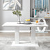 Imperia Rectangular White High Gloss 6 Seater Dining Table