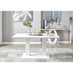 Imperia High Gloss White Dining Table & 6 Grey Calla Black Leg Chairs