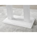 Imperia High Gloss White Dining Table & 6 Black Calla Black Leg Chairs