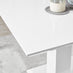Imperia 6 White Dining Table and 6 Navy Pesaro Black Leg Chairs