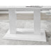 Imperia High Gloss White Dining Table & 6 Grey Calla Black Leg Chairs