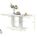 Imperia White High Gloss Dining Table And 6 White Lorenzo Dining Chairs Set