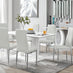 Imperia White High Gloss Dining Table And 6 White Milan Chairs Set