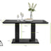 Imperia Black High Gloss Dining Table And 6 Black Luxury Willow Dining Chairs Set