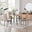Koko Oak Effect Round Dining Table & 4 Cappuccino Milan Black Leg Chairs