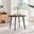 Koko Walnut Effect Round Dining Table & 4 Cappuccino Corona Black Leg Chairs