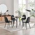 Koko Walnut Effect Round Dining Table & 4 Black Corona Black Leg Chairs