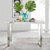 Kylo White Marble Effect Dining Table & 4 Grey Lorenzo Chairs