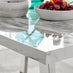 Kylo White Marble Effect Dining Table & 4 Black Lorenzo Chairs