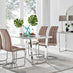 Kylo White Marble Effect Dining Table & 4 Cappuccino Murano Chairs