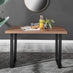 Kylo Rectangular Brown Wood Veneer 4 Seater Dining Table
