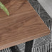 Kylo Brown Wood Effect Dining Table & 4 Navy Pesaro Black Leg Chairs
