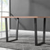 Kylo Brown Wood Effect Dining Table & 4 Cream Pesaro Black Leg Chairs