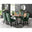 Kylo Brown Wood Effect Dining Table & 6 Green Belgravia Black Leg Chairs