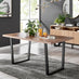 Kylo Rectangular Brown Wood Veneer 6 Seater Dining Table