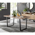 Kylo Brown Wood Effect Dining Table & 6 Green Belgravia Black Leg Chairs