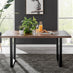 Kylo Brown Wood Effect Dining Table & 6 Cappuccino Milan Black Leg Chairs