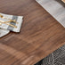 Kylo Brown Wood Effect Dining Table & 6 Grey Milan Black Leg Chairs