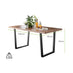Kylo Brown Wood Effect Dining Table & 6 Green Belgravia Black Leg Chairs