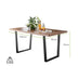 Kylo Brown Wood Effect Dining Table & 6 Green Belgravia Black Leg Chairs